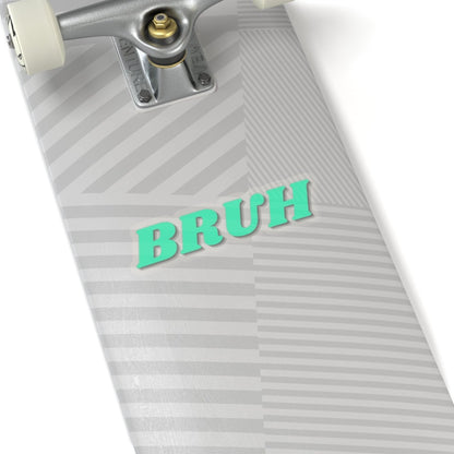 Goated Goods - All Gamers - Bruh - Kiss-Cut Transparent Sticker - 3" × 3" - Transparent