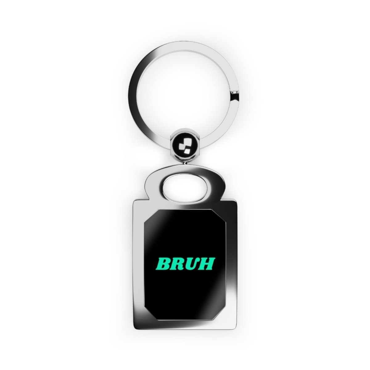 Goated Goods - All Gamers - Bruh - Silver Keychain - One size - Glossy