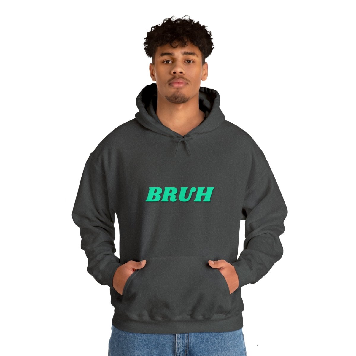 Goated Goods - All Gamers - Bruh - Unisex Hoodie - Dark Heather - S