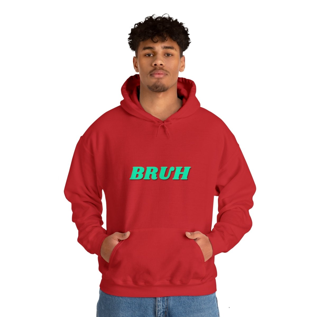 Goated Goods - All Gamers - Bruh - Unisex Hoodie - Red - S