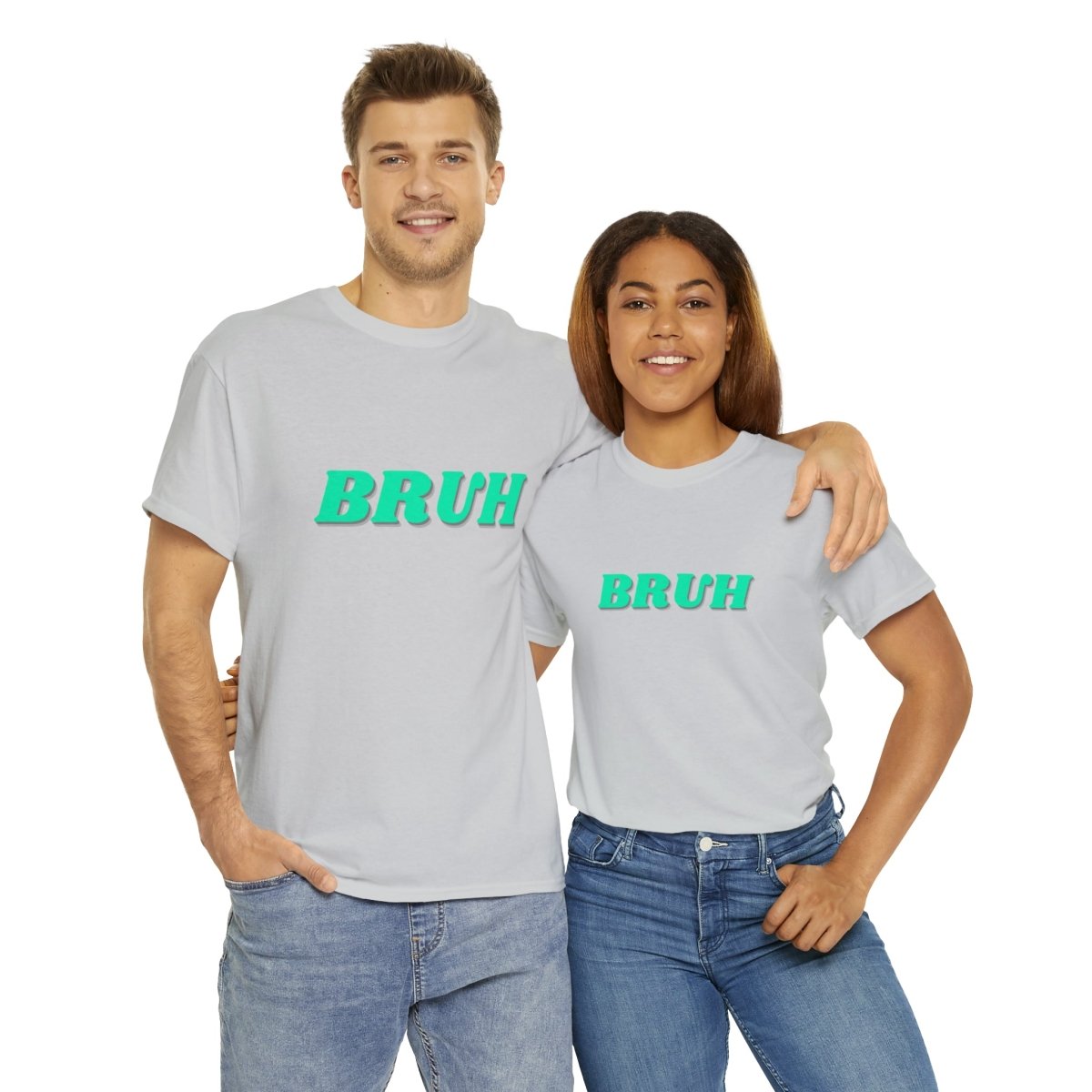 Goated Goods - All Gamers - Bruh - Unisex T-shirt - Ice Grey - S