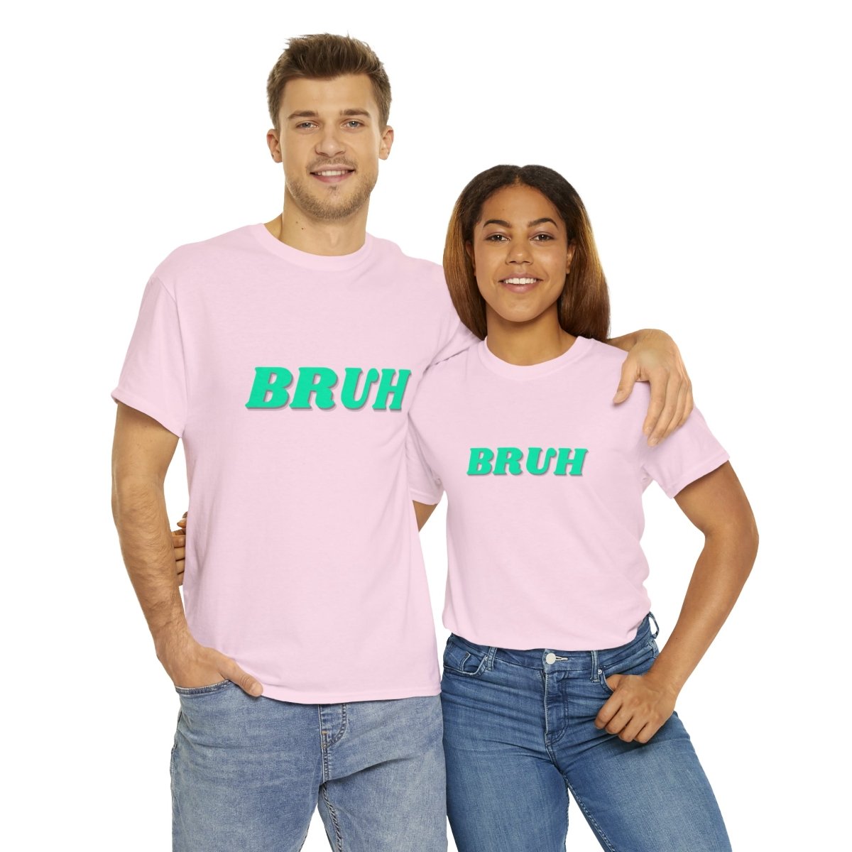 Goated Goods - All Gamers - Bruh - Unisex T-shirt - Light Pink - S