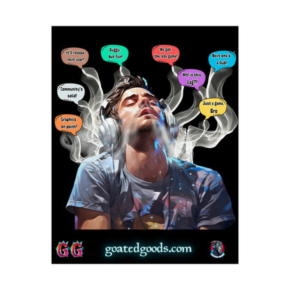 Goated Goods - All Gamers - Copium Enjoyer - Matte Vertical Poster - 11″ x 14″ - Matte