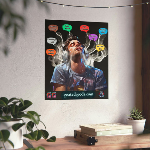 Goated Goods - All Gamers - Copium Enjoyer - Matte Vertical Poster - 17