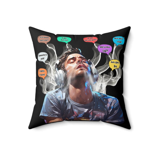 Goated Goods - All Gamers - Copium Enjoyer - Square Pillow - 18" × 18" -