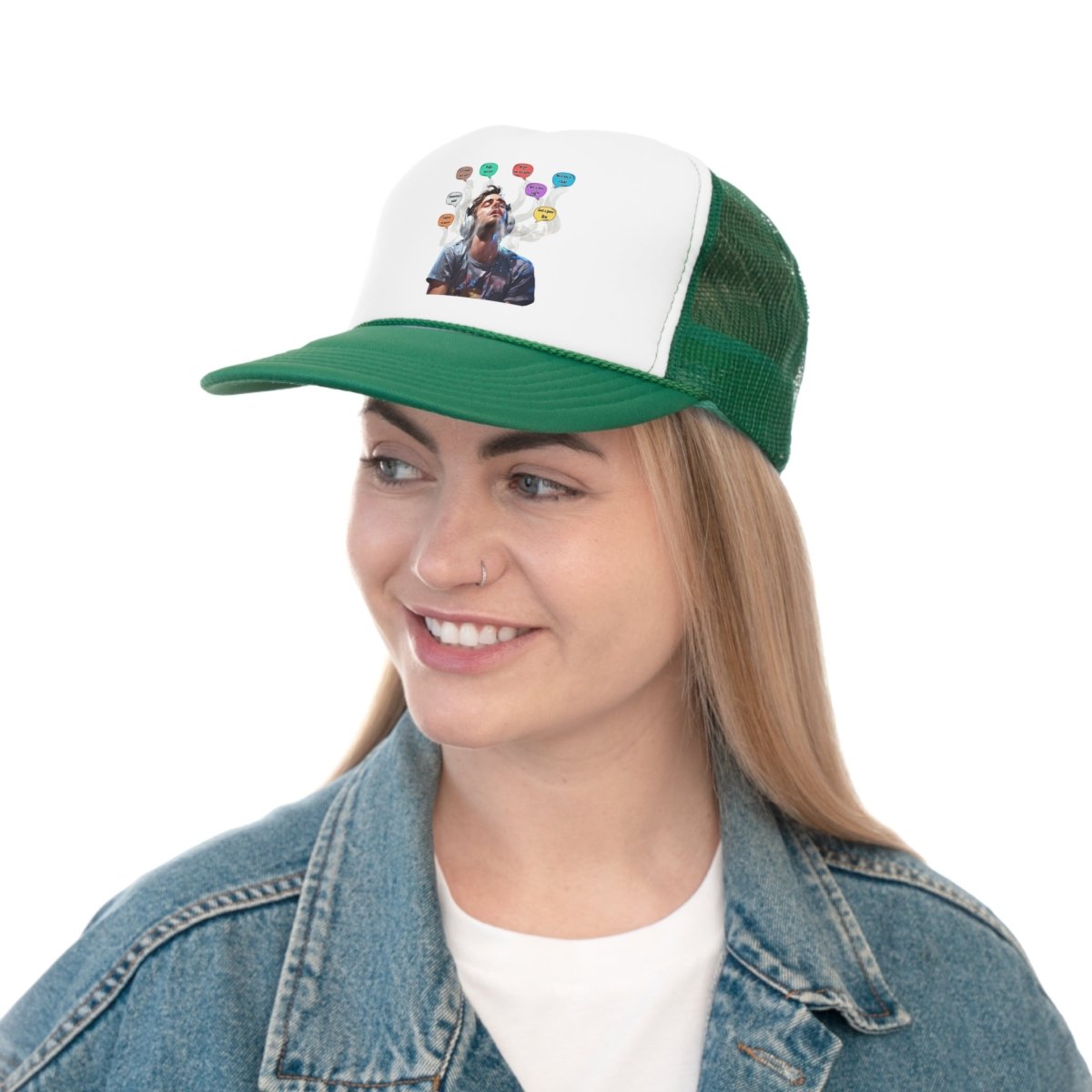 Goated Goods - All Gamers - Copium Enjoyer - Trucker Hat - Green - One size