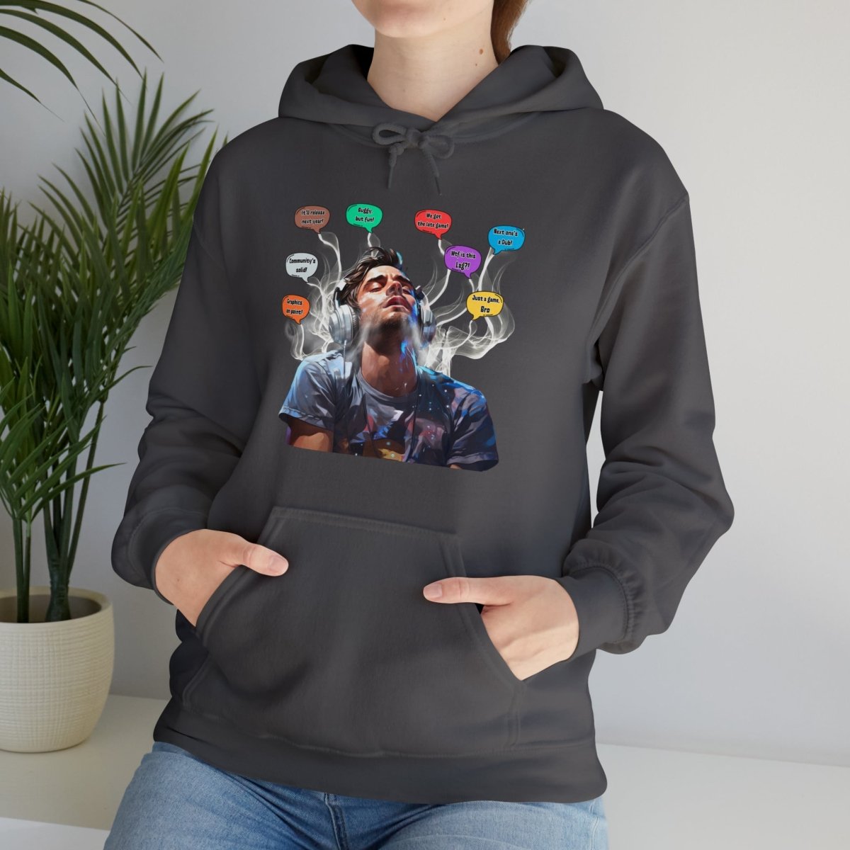 Goated Goods - All Gamers - Copium Enjoyer - Unisex Hoodie - Charcoal - S