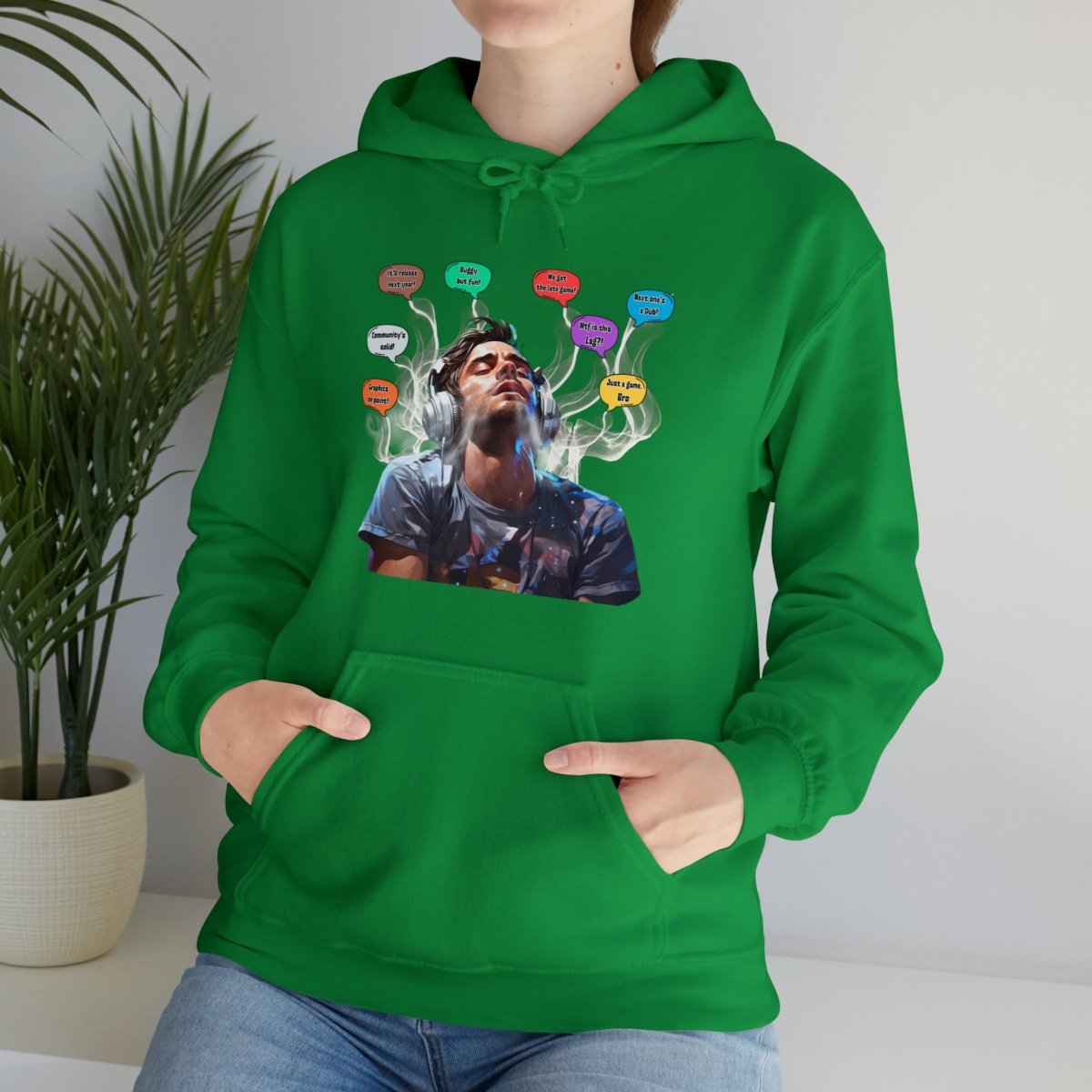 Goated Goods - All Gamers - Copium Enjoyer - Unisex Hoodie - Irish Green - S