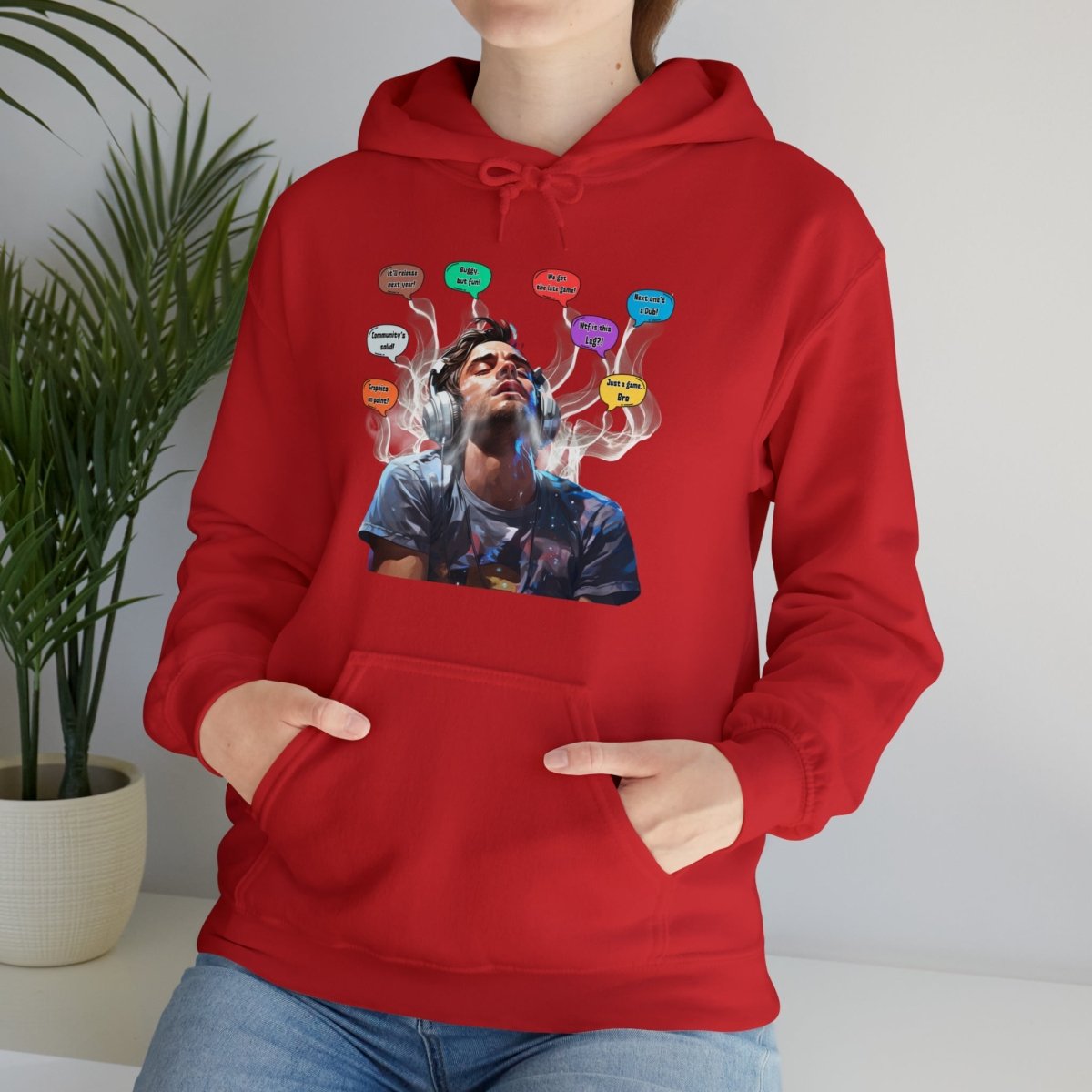 Goated Goods - All Gamers - Copium Enjoyer - Unisex Hoodie - Red - S