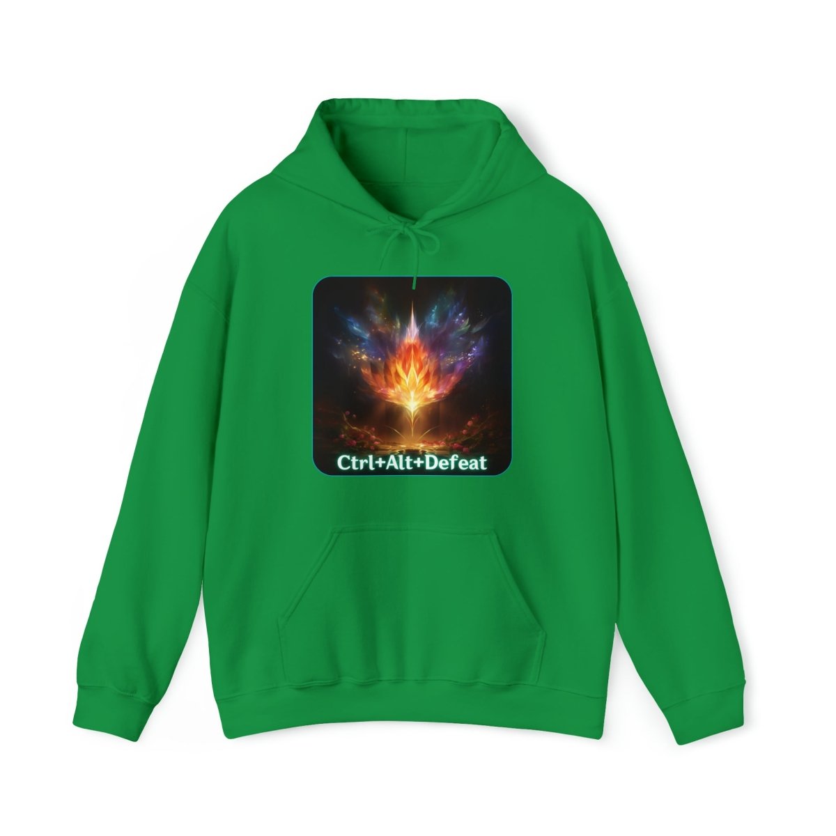 Goated Goods - All Gamers - Ctrl+Alt+Defeat - Hoodie - Irish Green - S