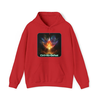 Goated Goods - All Gamers - Ctrl+Alt+Defeat - Hoodie - Red - S