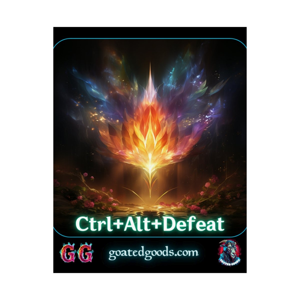 Goated Goods - All Gamers - Ctrl+Alt+Defeat - Matte Vertical Poster - 11″ x 14″ - Matte