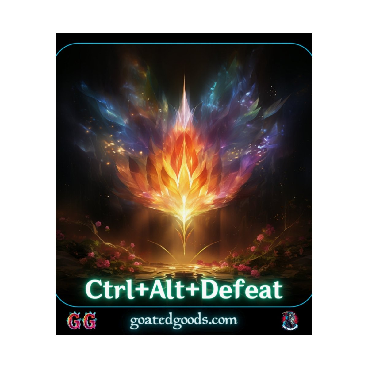 Goated Goods - All Gamers - Ctrl+Alt+Defeat - Matte Vertical Poster - 17" x 20" - Matte