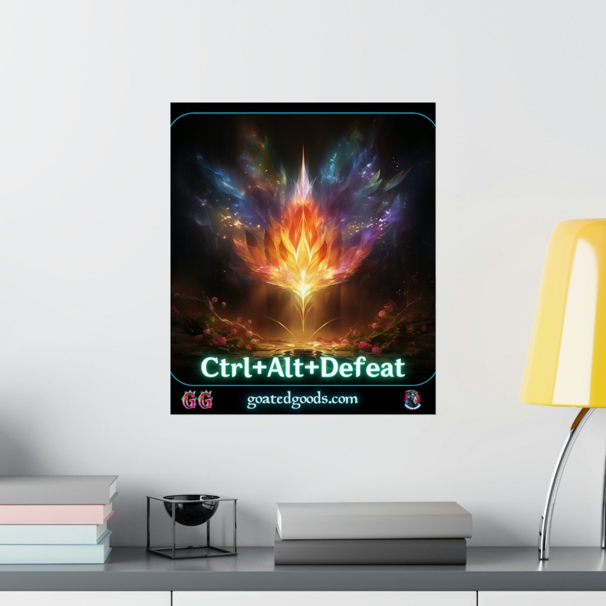 Goated Goods - All Gamers - Ctrl+Alt+Defeat - Matte Vertical Poster - 17" x 20" - Matte