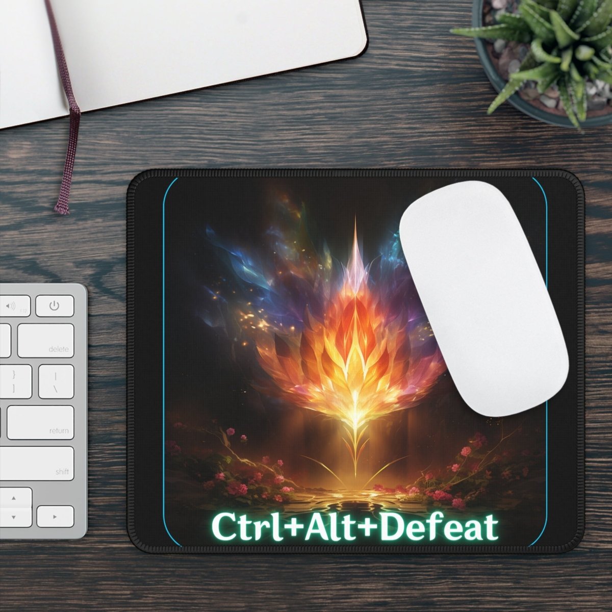 Goated Goods - All Gamers - Ctrl+Alt+Defeat - Mouse Pad - Rectangle - 9" × 7"