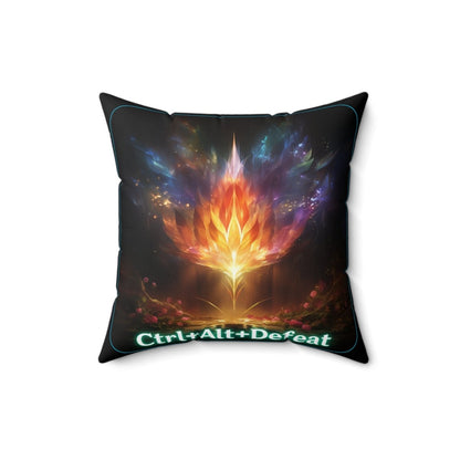 Goated Goods - All Gamers - Ctrl+Alt+Defeat - Square Pillow - 16" × 16" -