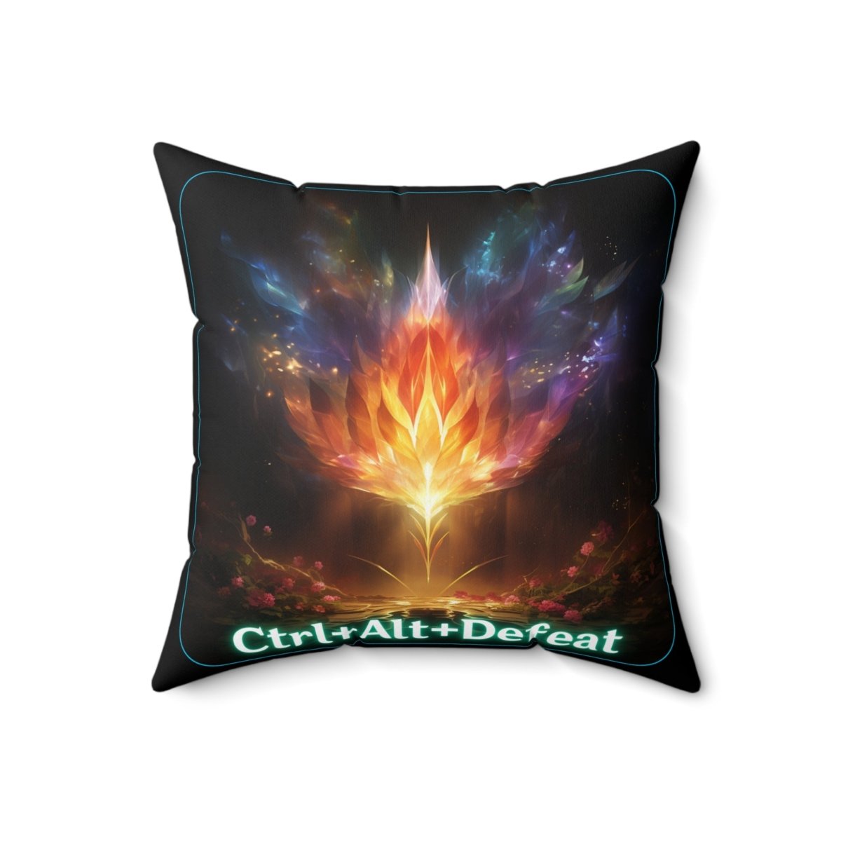 Goated Goods - All Gamers - Ctrl+Alt+Defeat - Square Pillow - 18" × 18" -