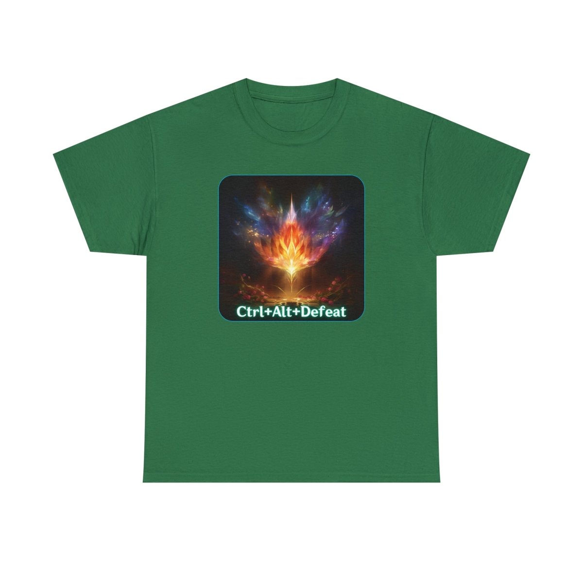 Goated Goods - All Gamers - Ctrl+Alt+Defeat - T-shirt - Turf Green - S