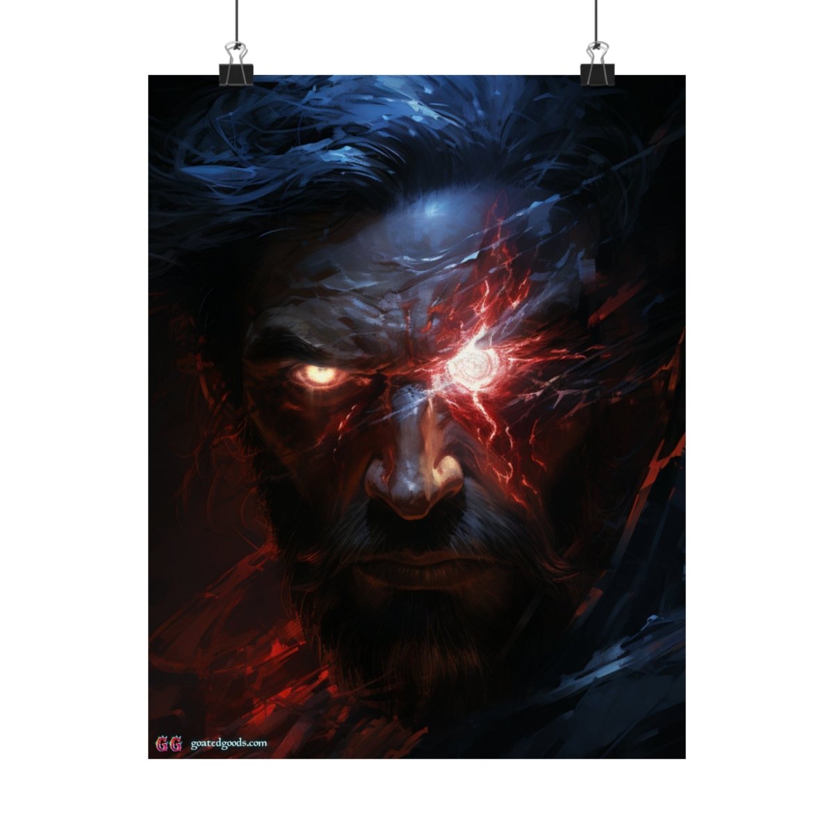 Goated Goods - All Gamers - Cyber GigaChad - Matte Vertical Poster - 11″ x 14″ - Matte