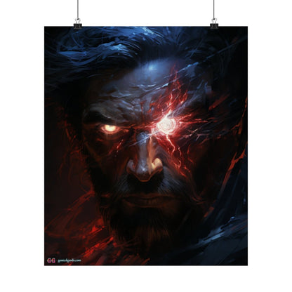 Goated Goods - All Gamers - Cyber GigaChad - Matte Vertical Poster - 17" x 20" - Matte