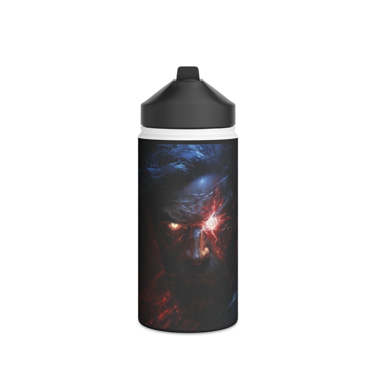 Goated Goods - All Gamers - Cyber GigaChad - Stainless Steel Water Bottle, Standard Lid - 18oz - White