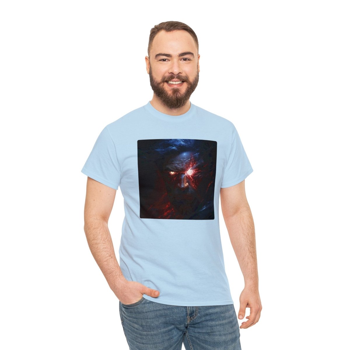 Goated Goods - All Gamers - Cyber GigaChad - Unisex T-shirt - Light Blue - S