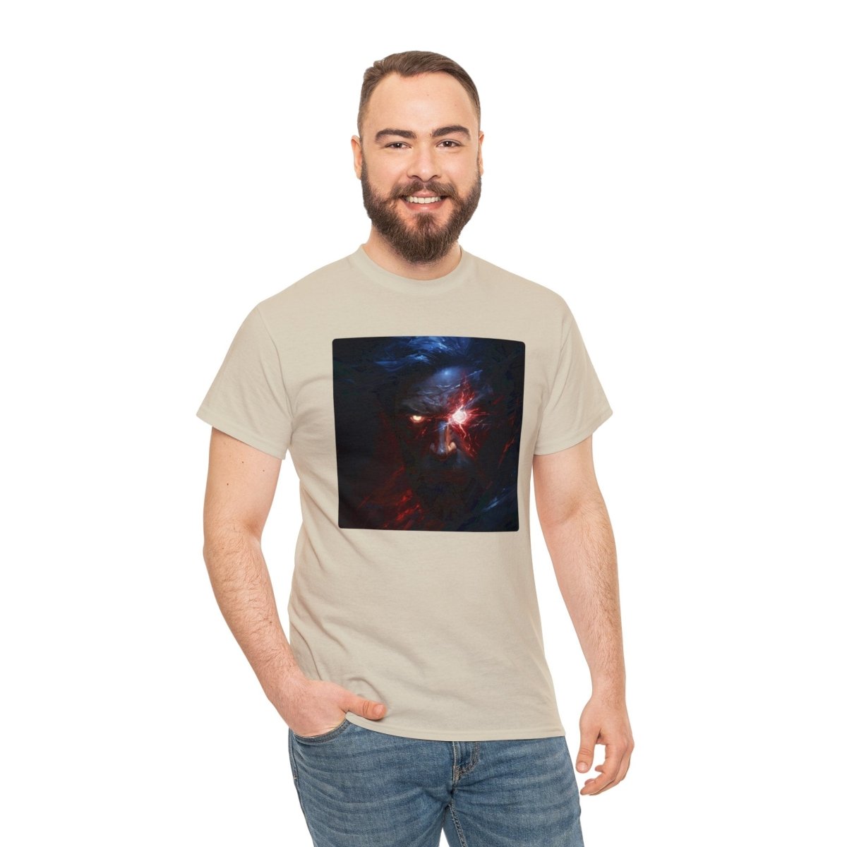 Goated Goods - All Gamers - Cyber GigaChad - Unisex T-shirt - Sand - S