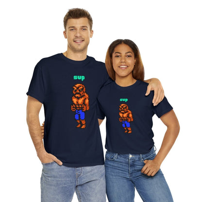 Goated Goods - All Gamers - Double Dragon Abobo Sup - Unisex T-shirt - Navy - S