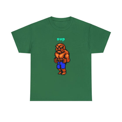 Goated Goods - All Gamers - Double Dragon Abobo Sup - Unisex T-shirt - Turf Green - S