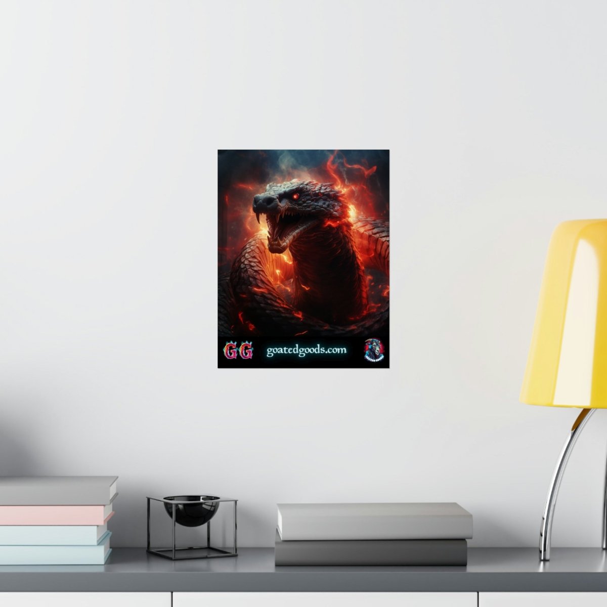 Goated Goods - All Gamers - Dragon Serpent - Matte Vertical Poster - 11″ x 14″ - Matte