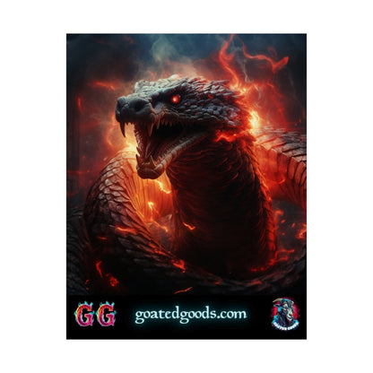 Goated Goods - All Gamers - Dragon Serpent - Matte Vertical Poster - 11″ x 14″ - Matte