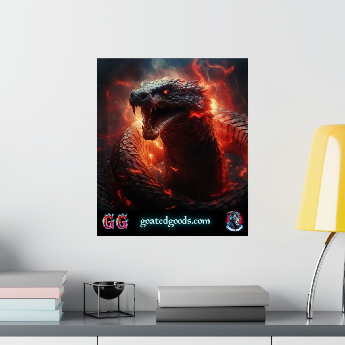 Goated Goods - All Gamers - Dragon Serpent - Matte Vertical Poster - 17" x 20" - Matte