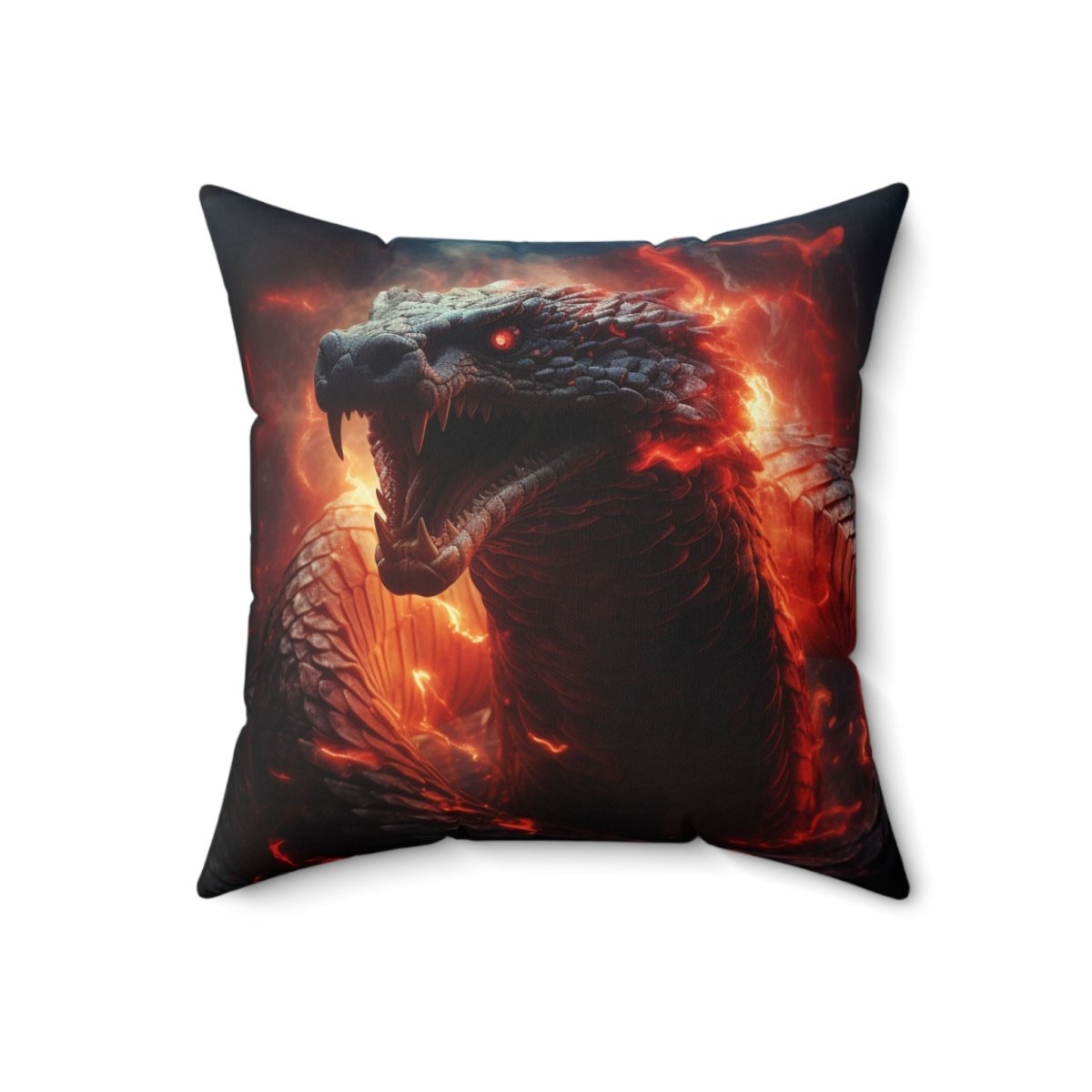 Goated Goods - All Gamers - Dragon Serpent - Square Pillow - 18" × 18" -