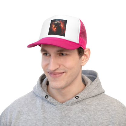 Goated Goods - All Gamers - Dragon Serpent - Trucker Hat - Pink - One size