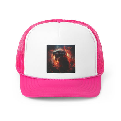 Goated Goods - All Gamers - Dragon Serpent - Trucker Hat - Pink - One size