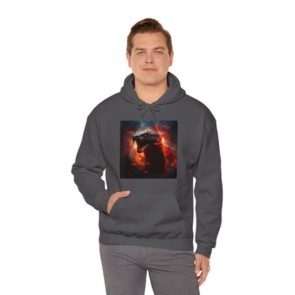 Goated Goods - All Gamers - Dragon Serpent - Unisex Hoodie - Charcoal - S