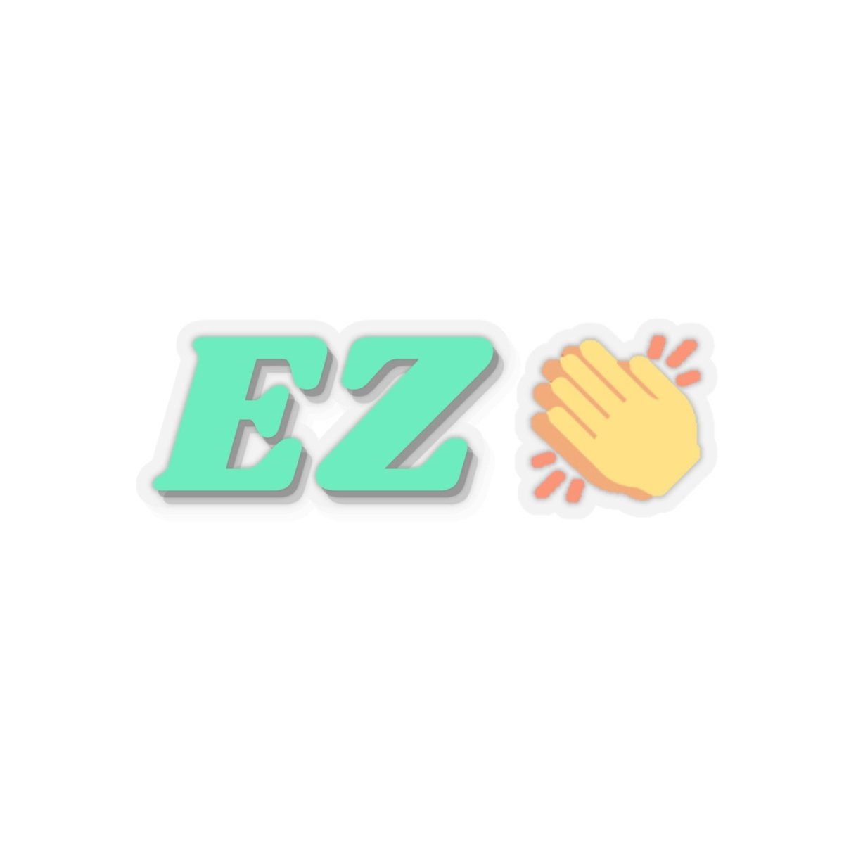 Goated Goods - All Gamers - EZ Clap - Kiss-Cut Transparent Sticker - 2" × 2" - Transparent