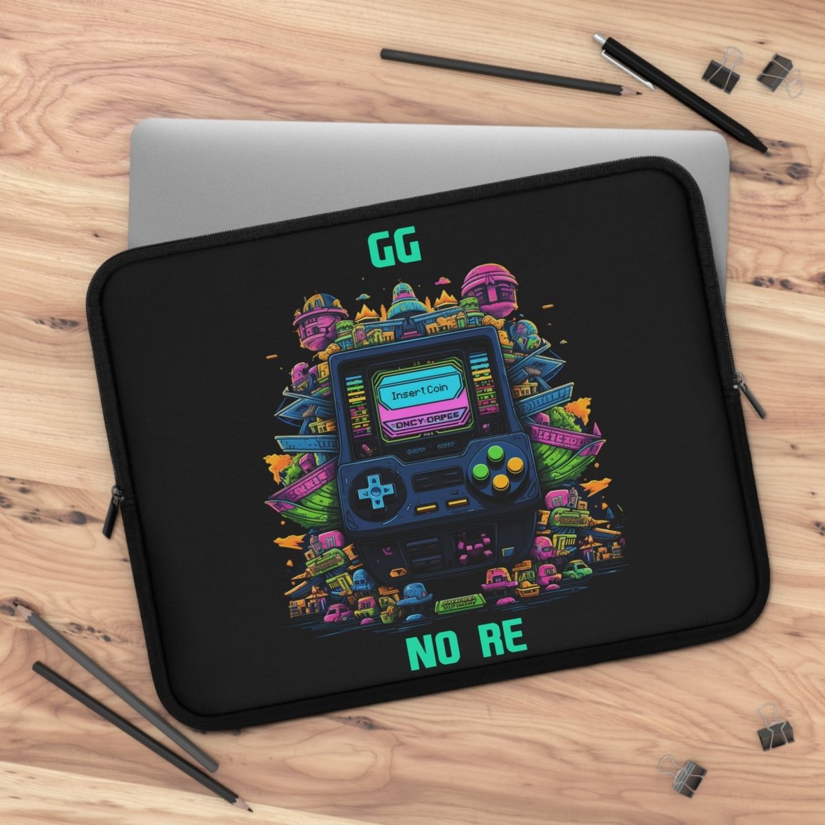 Goated Goods - All Gamers - GG No Re - Laptop Sleeve - Black - 17"