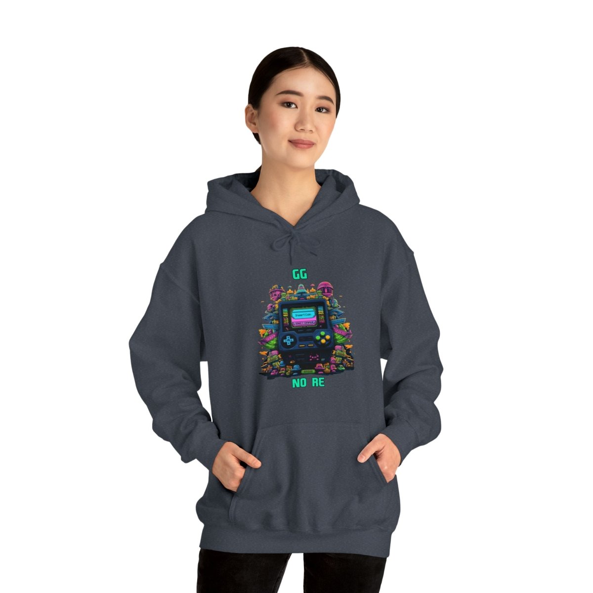 Goated Goods - All Gamers - GG No Re - Unisex Hoodie - Heather Navy - S