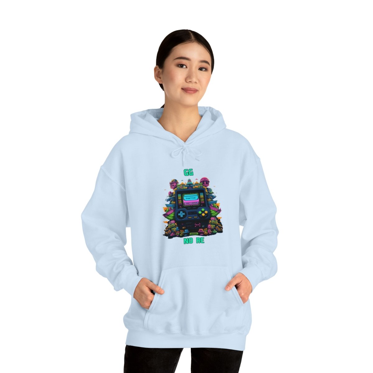 Goated Goods - All Gamers - GG No Re - Unisex Hoodie - Light Blue - S