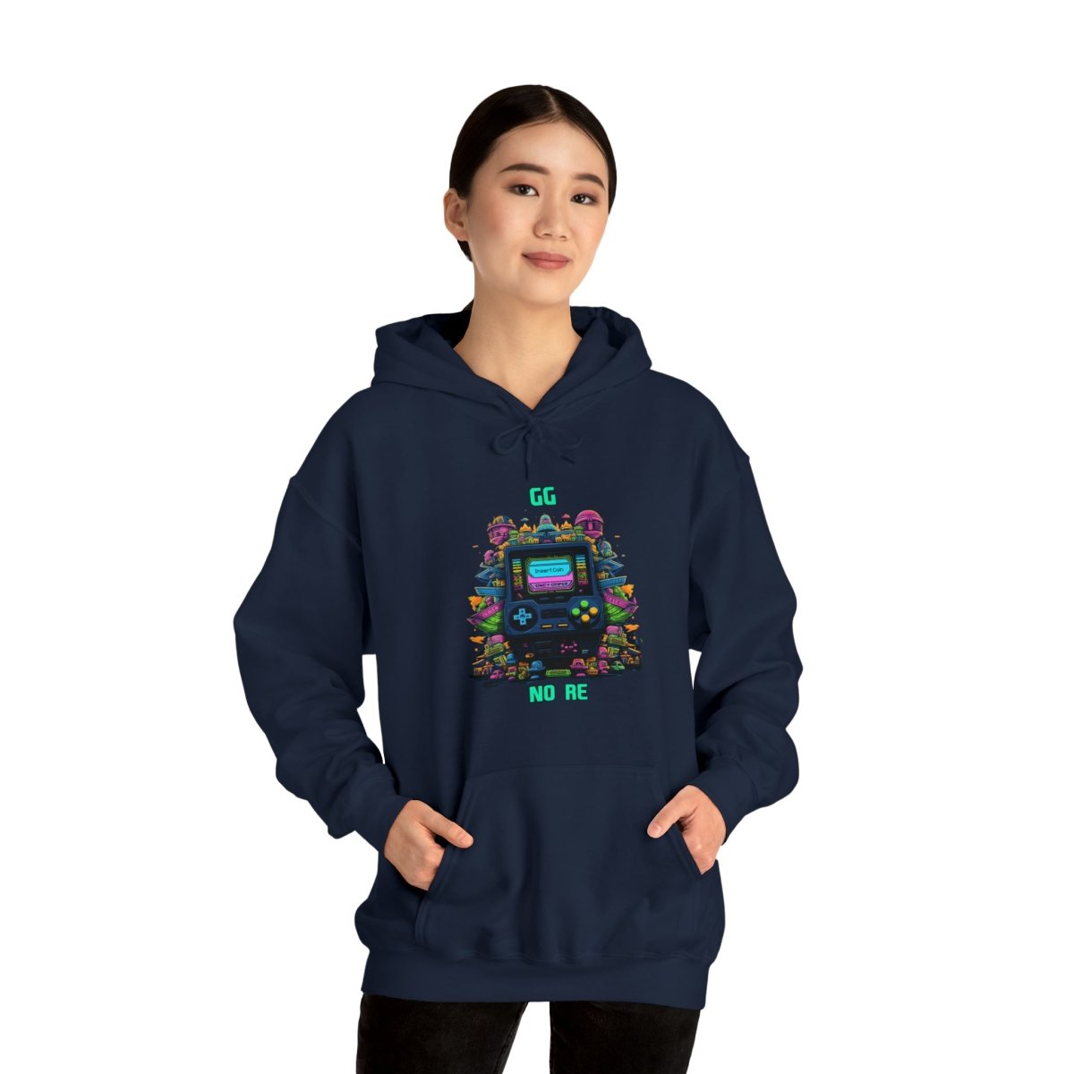 Goated Goods - All Gamers - GG No Re - Unisex Hoodie - Navy - S