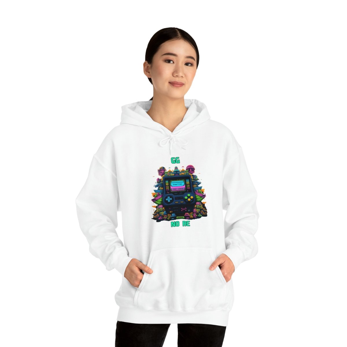 Goated Goods - All Gamers - GG No Re - Unisex Hoodie - White - S