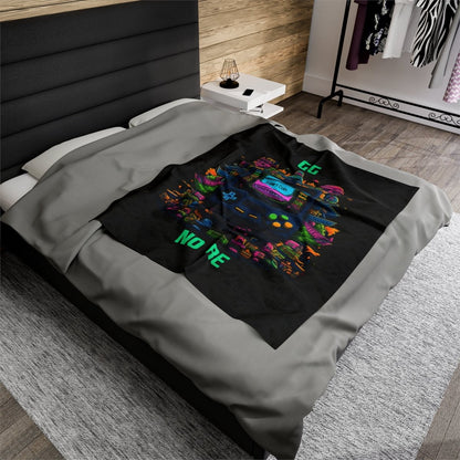 Goated Goods - All Gamers - GG No Re - Velveteen Plush Blanket - 50" × 60" -