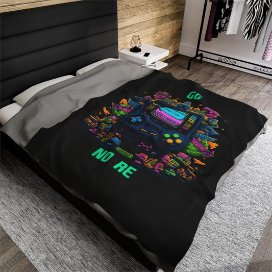 Goated Goods - All Gamers - GG No Re - Velveteen Plush Blanket - 60" × 80" -