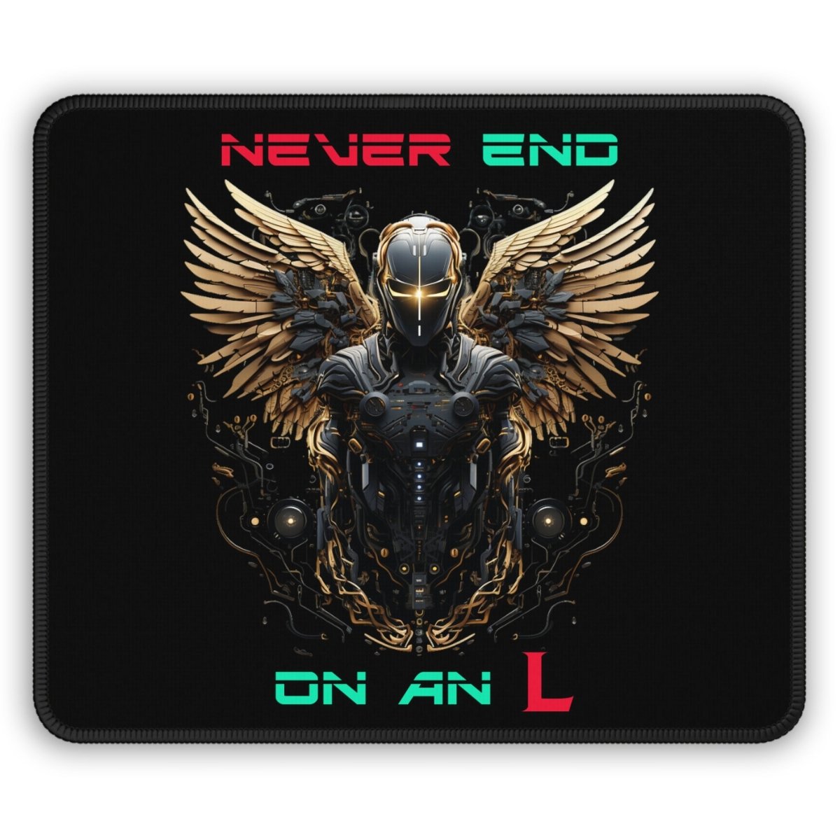 Goated Goods - All Gamers - Never end on an L - Mouse Pad - Rectangle - 9" × 7"