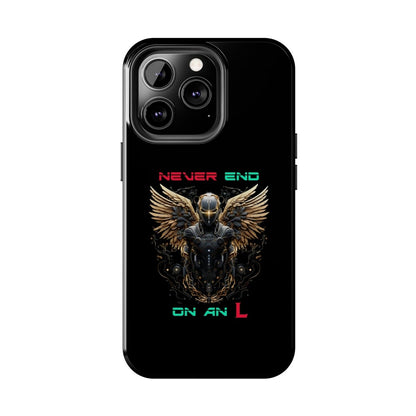 Goated Goods - All Gamers - Never end on an L - Tough iPhone Case - iPhone 13 -