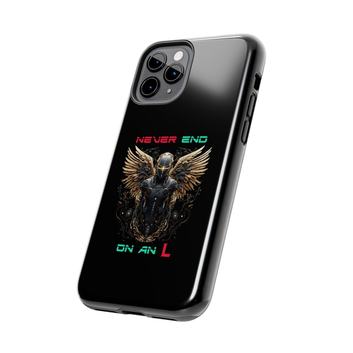 Goated Goods - All Gamers - Never end on an L - Tough iPhone Case - iPhone 13 -