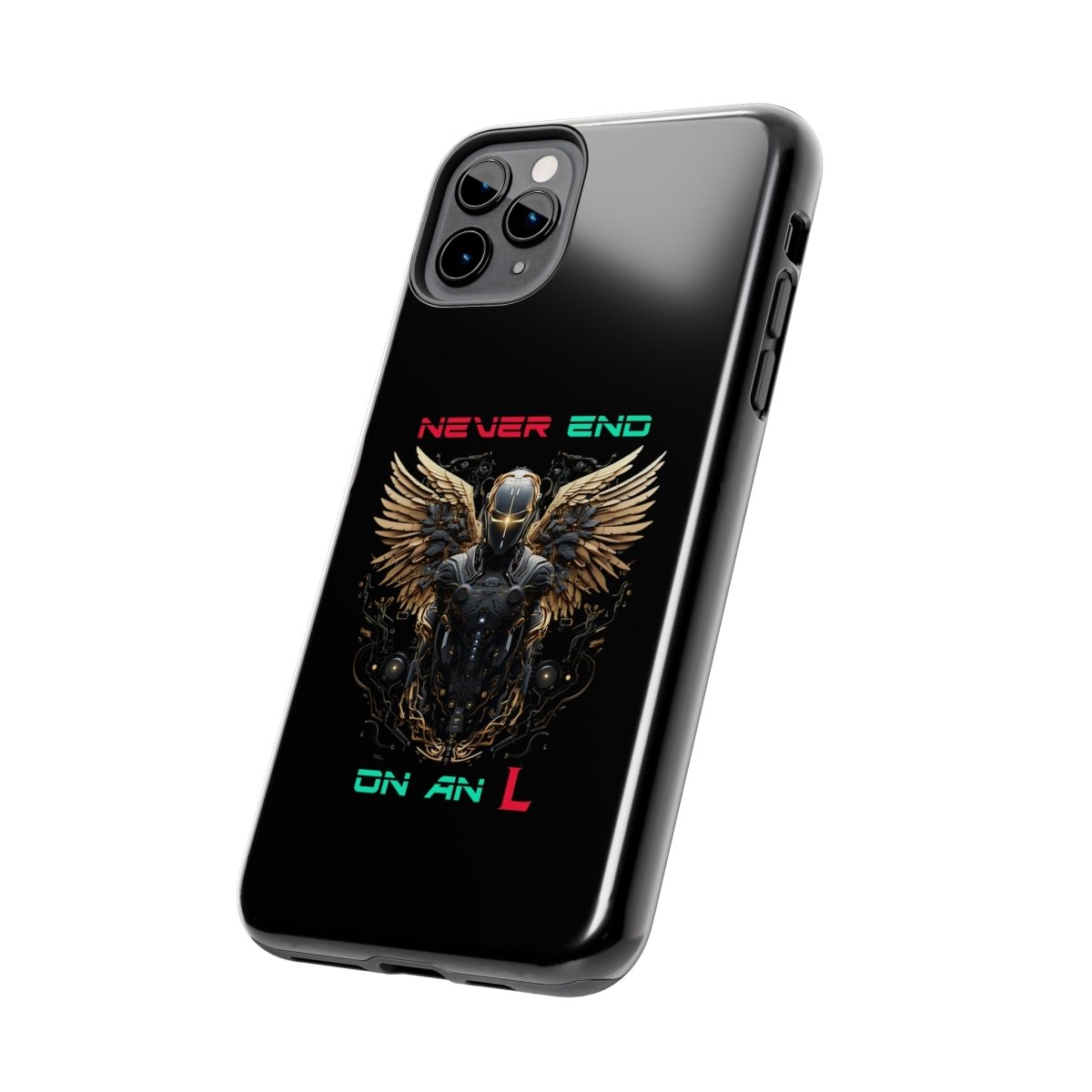 Goated Goods - All Gamers - Never end on an L - Tough iPhone Case - iPhone 13 -