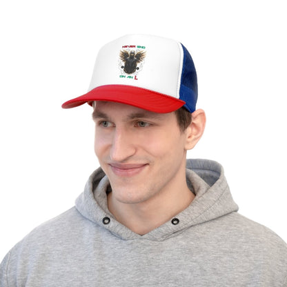 Goated Goods - All Gamers - Never end on an L - Trucker Hat - Blue/Red - One size