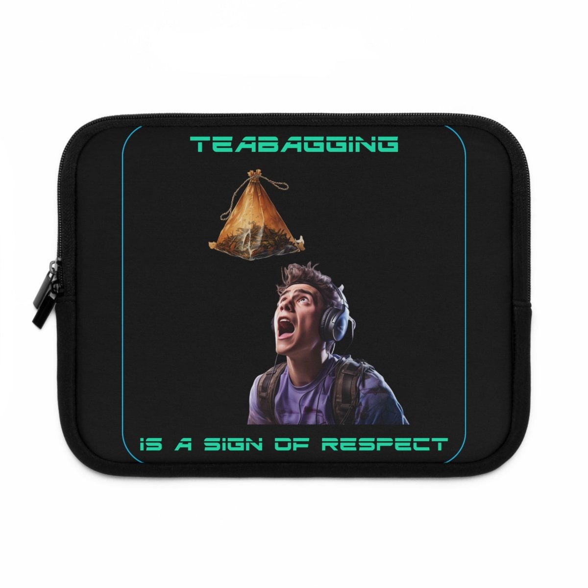 Goated Goods - All Gamers - Teabagging respect - Laptop Sleeve - Black - 10"